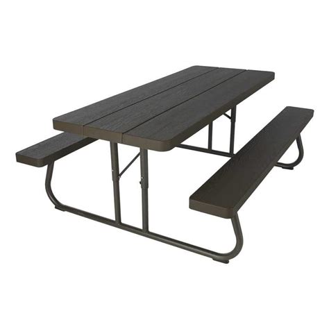 6' lifetime folding picnic table|6' picnic table home depot.